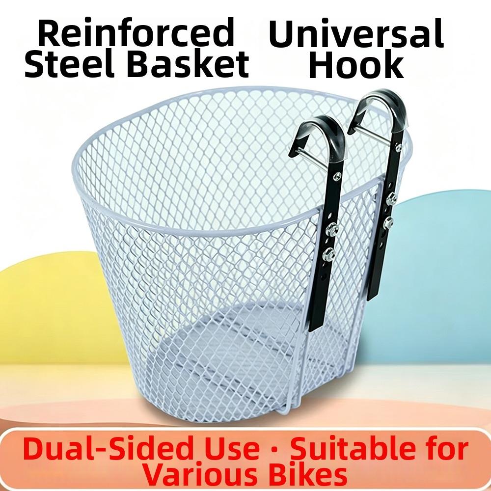 Easy to Install Mesh Storage Bike Basket Universal Metal Hanging Basket Outdoor Cycling Basket