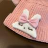 Knitted Baby Beanie Cap Rabbit Pullover Hats Bonnet Cute Girls Knitted Hat  Baby