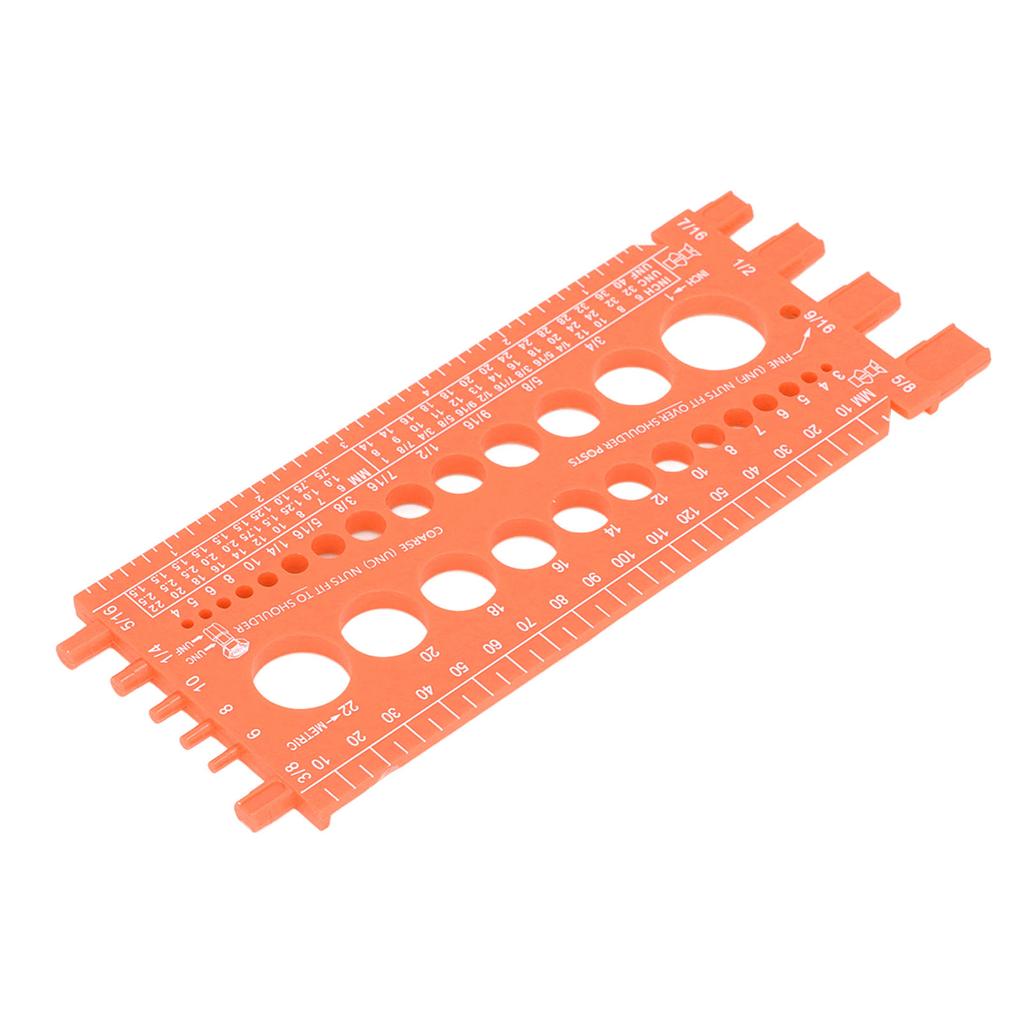 Nut Bolt Screw Gauge Multi Functional Inch Metric Quick Identification Nut Bolt Thread Checker for