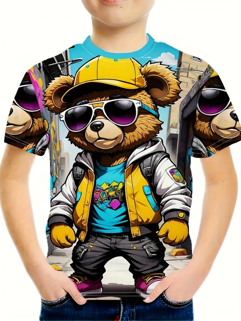 Children's Clothing Clothes For Boy Short Sleeve Boy Child Tee Shirt Kids Clothes 3D Print Fashion O-Neck Girls Summer Clothes