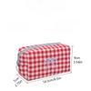 Fashion Portable Cosmetic Bag Large Capacity Multi-functional Toiletries Storage Bag Embroidered Bow Stationery Pouch