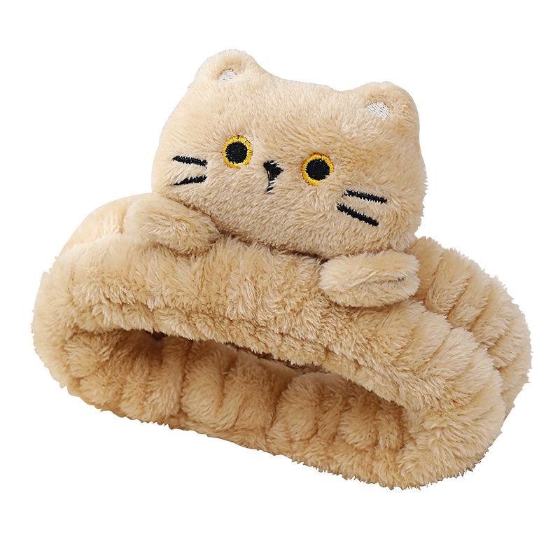 Cat Hair Band, Face Wash Headband, Girls' Makeup Remover Hair Cover, Flannel Postpartum Headscarf, Anti-slip Hair Band, Hair Tie