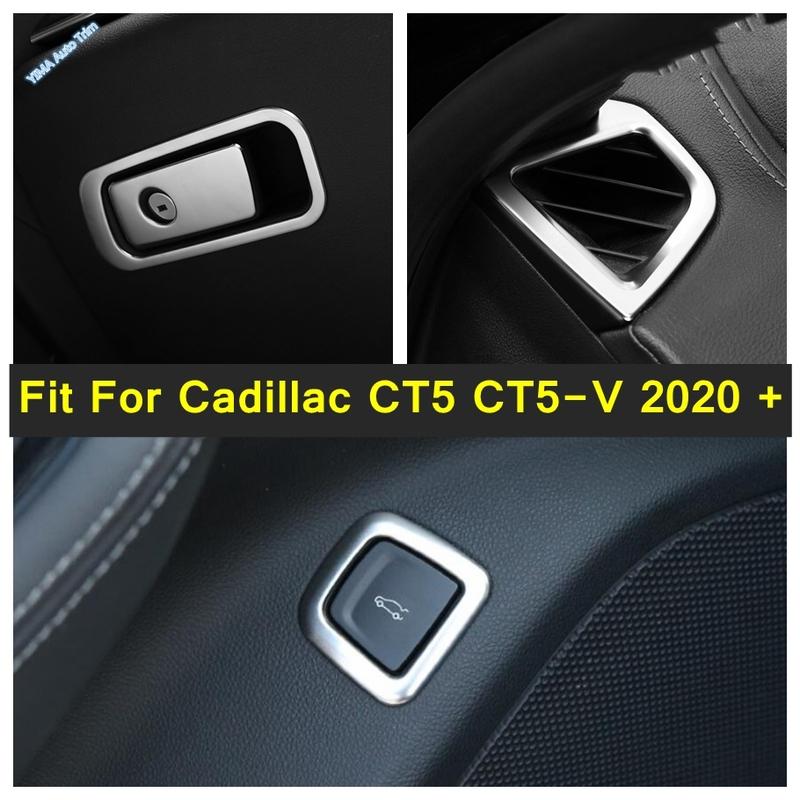 Car Rear Tail Trunk Door Open Button Sequ Glove Box Handle Cover Trim Accessories For Cadillac CT5 CT5-V - 2024