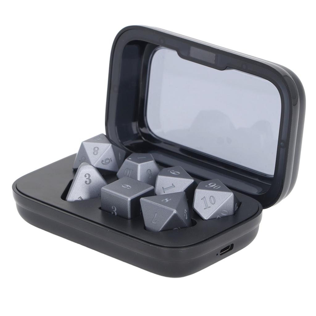 7 Pcs LED Dice Set Red Blue Yellow Green Glowing Electronic Light Up Dice for Party KTV Bar