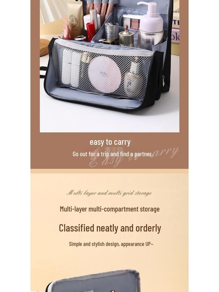 Large Capacity Stand-Up Pencil & Makeup Bag - Travel & Desktop Organizer