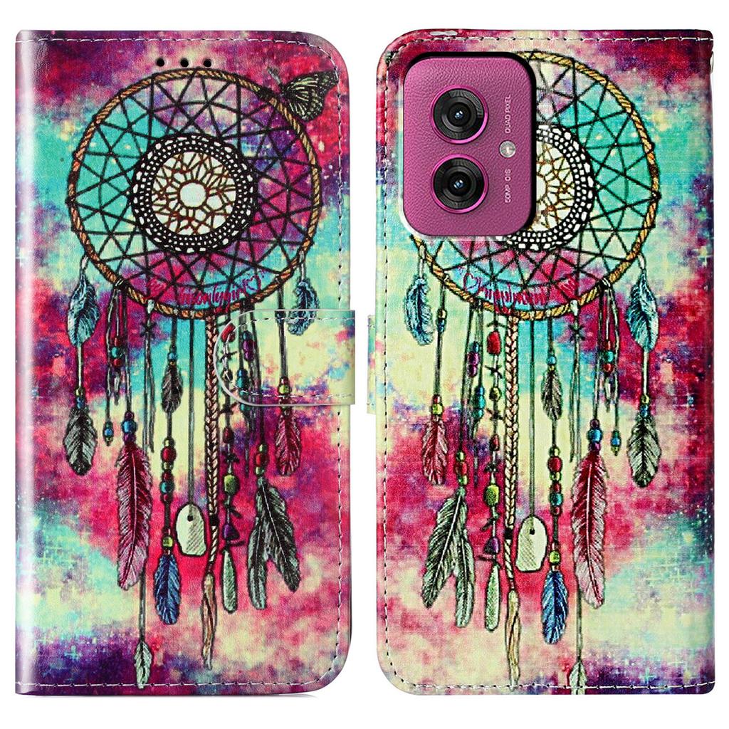 For Motorola Moto G55 5G Case Pattern PU Leather Flip Phone Cover