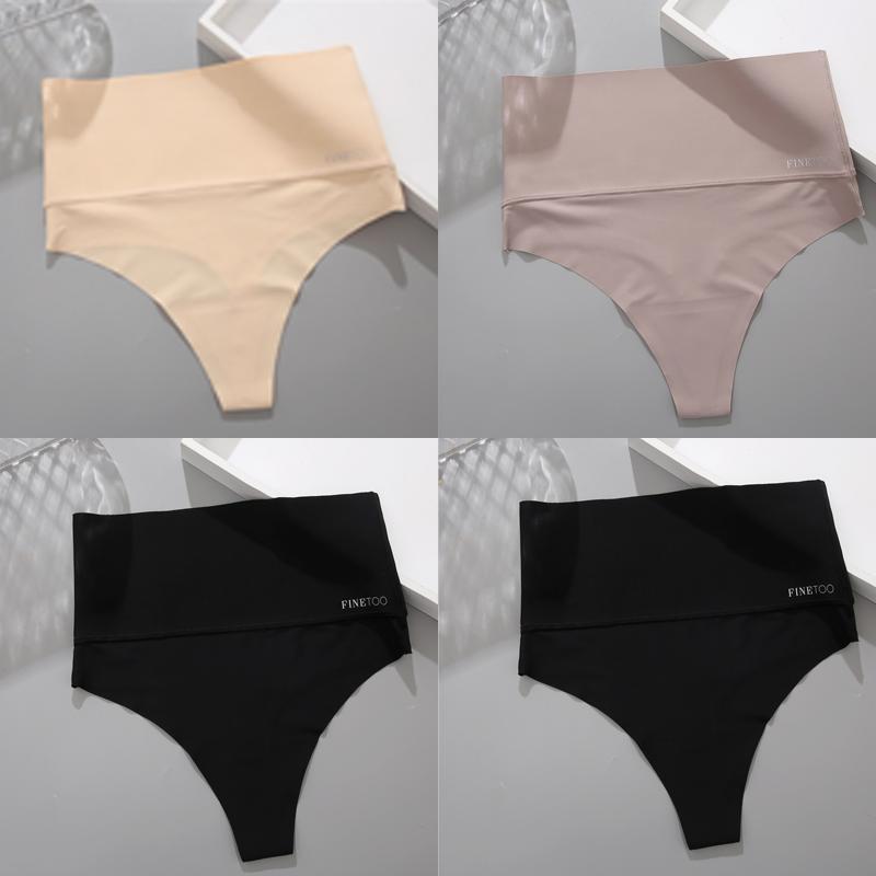 

FINETOO 4PCS Нижнее белье Корректирующее белье Трусики Bodyshaper Высокая талия Бесшовные стринги Женские трусики Нижнее белье Антибактериальное Женское M&SET