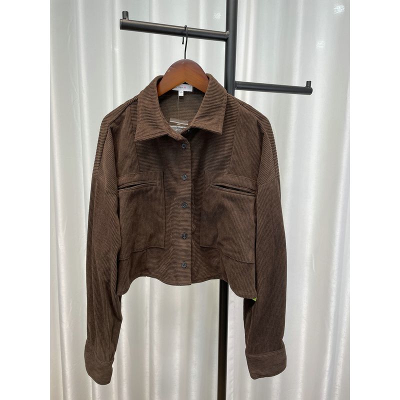 

Dark Plum Purple Sauce Parka High Waist up Corduroy Suit No. 4 color Tops M