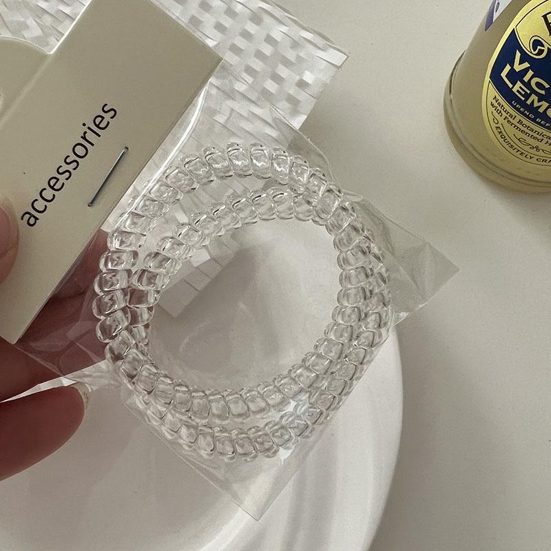 

Прозрачный шнурок для телефона в корейском стиле, резинка для волос - Бесшовный и модный для женщин прозрачный