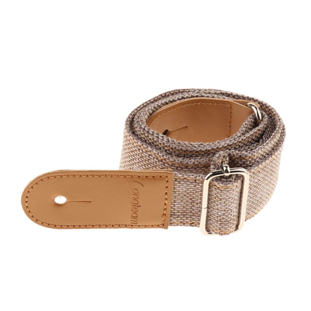 F Fityle Adjustable Ukulele Strap with PU Leather Ends, Ukulele Belt, 5 Colors Available, Gray