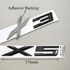 3D ABS Chrome Black Car Letter Rear Trunk Logo X3 X5 Stickr Badge Decal For BMW X3 X5 F25 E83 XDRIVE 20d 20i 30d 30i Accessories