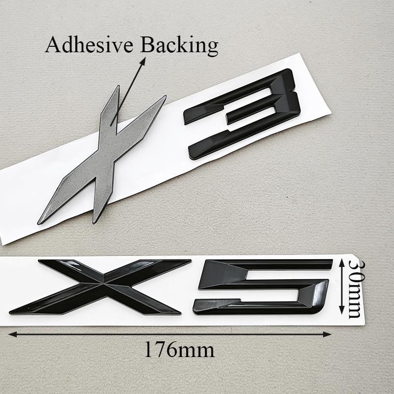 3D ABS Chrome Black Car Letter Rear Trunk Logo X3 X5 Stickr Badge Decal For BMW X3 X5 F25 E83 XDRIVE 20d 20i 30d 30i Accessories