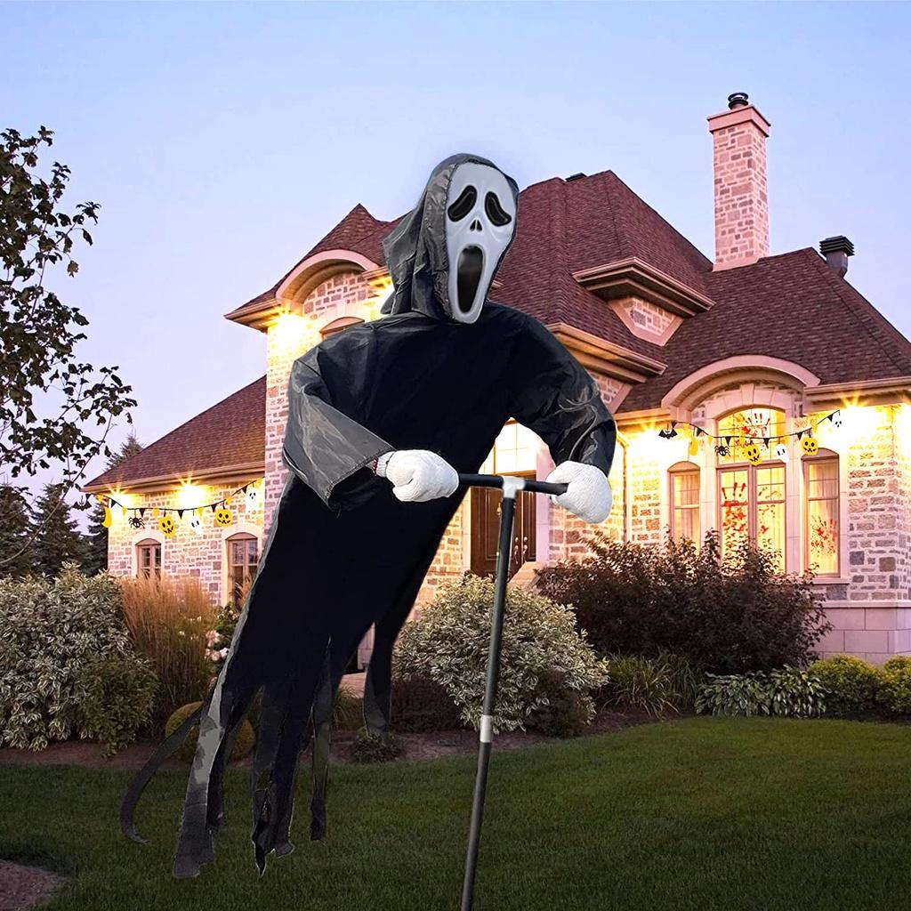 Foldable Ghostface Scarecrow Scary Scream Horror Decor For Convenient Storage