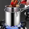 stainless steel fryer with French fries and chicken wings household small oil pot with filter screen kitchen Cooking Tools
