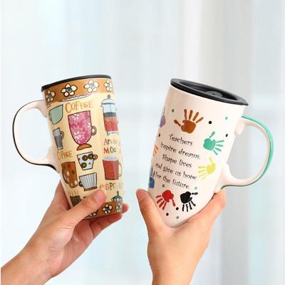 Cană cu personalitate creativă Cană cu apă de uz casnic de mare capacitate. Cană cu apă din ceramică vopsită