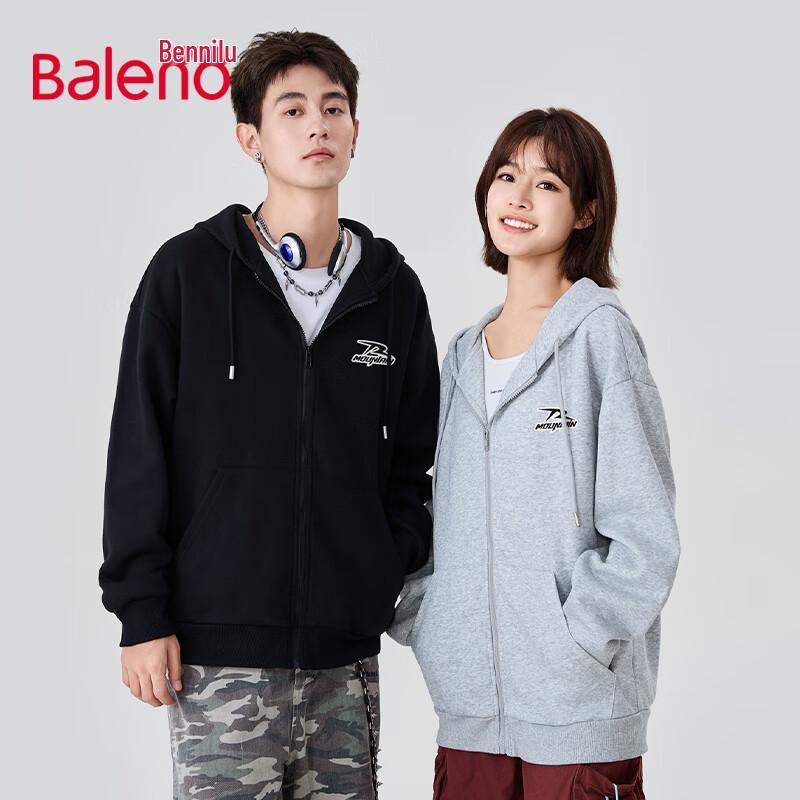 Baleno Men's 2025 Spring Heavyweight Hooded Cardigan Sweatshirt
