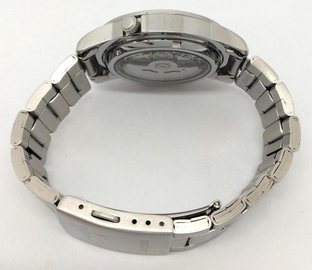 [USED] Seiko Five Sports 21 Jewels Automatic Watch with See-Through Back, Pre-Owned (28085)