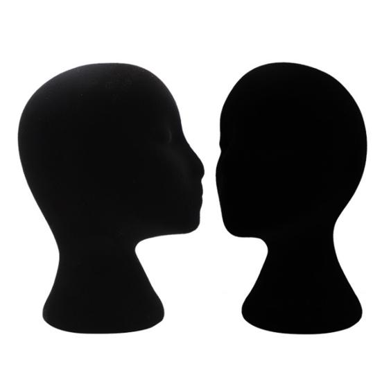 Female Styling Flocking Foam Head Mold Wig Holder DIY Headwear Display