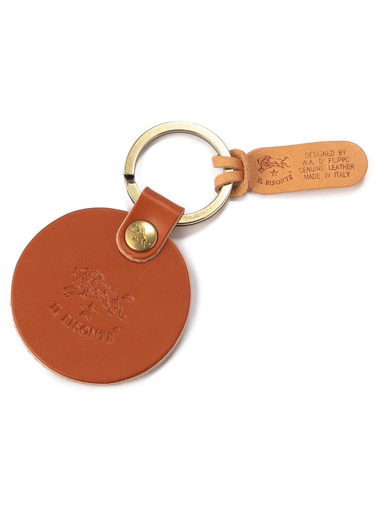 Keychain Key Ring Leather Genuine Leather Cowhide Unisex Discolored [IL BISONTE] Women's Men's
