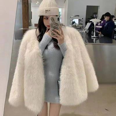Maillard Imitation Fur Coat Women's Long Loose Winter New Light Fur Coat Socialite