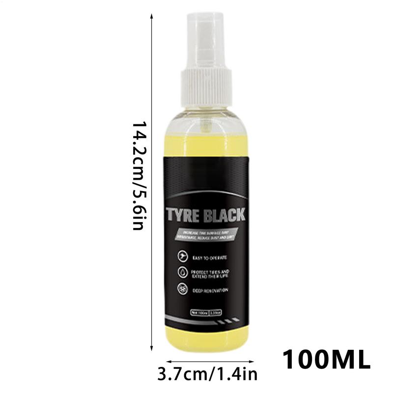 Sprayable Car Tire Shine Cleaner 100ml Automotive Wheel Cleaner Mild Tire Cleaner Wheel Cleaner Spray Long-Lasting Shine For Car