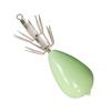 Fluoresent Cuttlefish Sleeve Squid Jig 6cm Crank Soft Rubber Hook Glow in Dark 22/60g for Night Fishing Freshwater