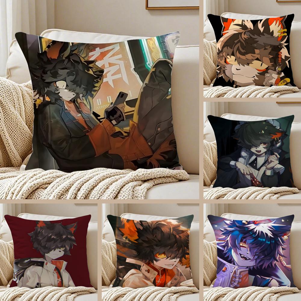 Cool Aak Arknights Cushion Cover Pillowcase Antidustmite Living Room Sofa Decor Cushion Room