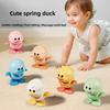 Little Yellow Duck Wind-Up Toy, Jumping & Running Small Animal Toy, Interactive Educational Toy for Baby 1-2 Years Old, Infants and Toddlers