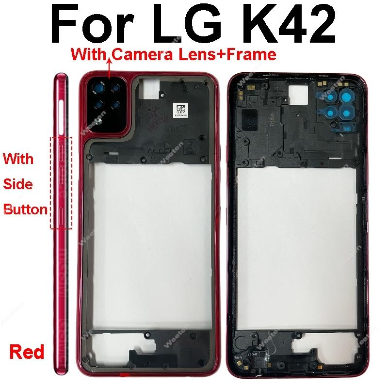For LG K42 K52 K62 Plus Middle Frame Holder Cover Perfect Fit with Side Button Quality Phone Repair Parts Stable