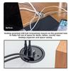 U3-095-HUB05 USB 3.0 Hub 2xUSB3.0 + 3.5mm + Type-C 60mm Desk Grommet Splitter Dock Station