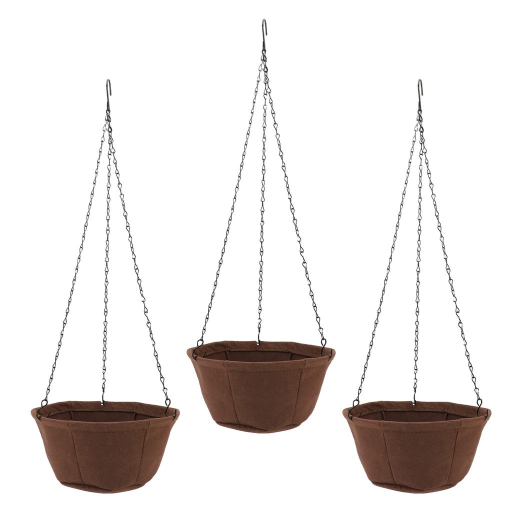 Hanging Planter Set Hanging Flower Plant Pot Basket with Rustproof Chain for Garden Porch Balcony Patio Decor 25.5cm