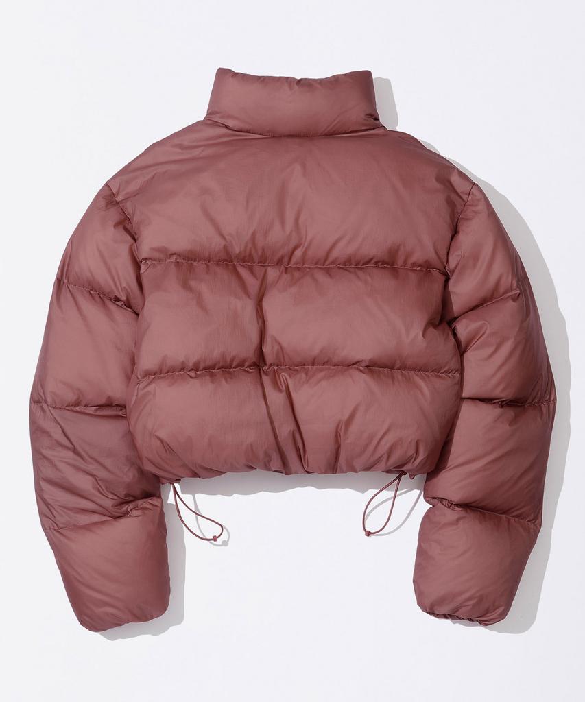 SCULPTOR Matte Cropped Puffer Down Plum Red