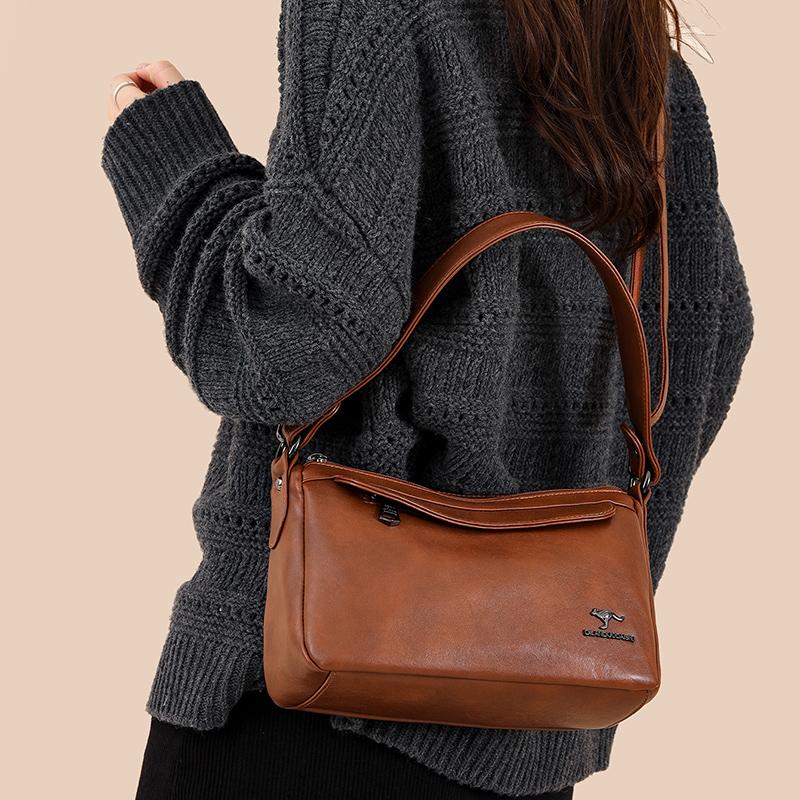 Shoulder Bag Women's Multi-Layer Large Capacity Crossbody Bag