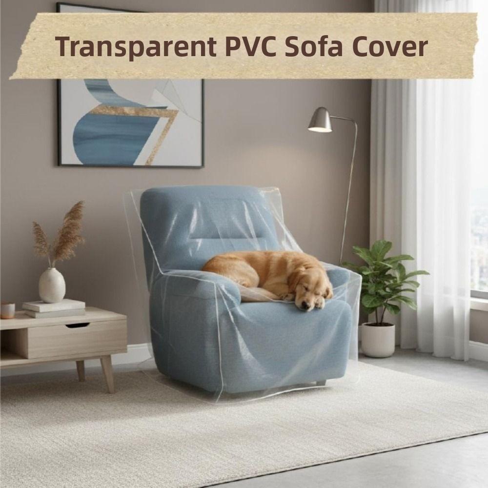 Transparent Recliner Chair Cover Waterproof Armchair Slipcover Furniture Protector  Pets Protection