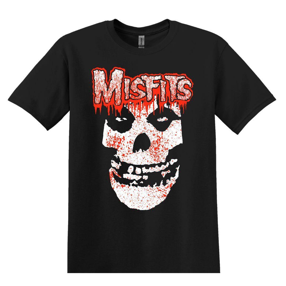Misfits Skull & Blood Rock, Band T-Shirt Black S-3XL S