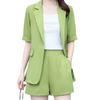 Summer Suit Plus Size Women's Fashion Loose Short-sleeved Suit Jacket Temperament Professional Shorts Suit Two-piece Suit