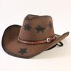 Popular Western Cowboy Straw Hat Men's and Women's Fashion Shade Straw Hat Classic Outdoor Western Cowboy Hat