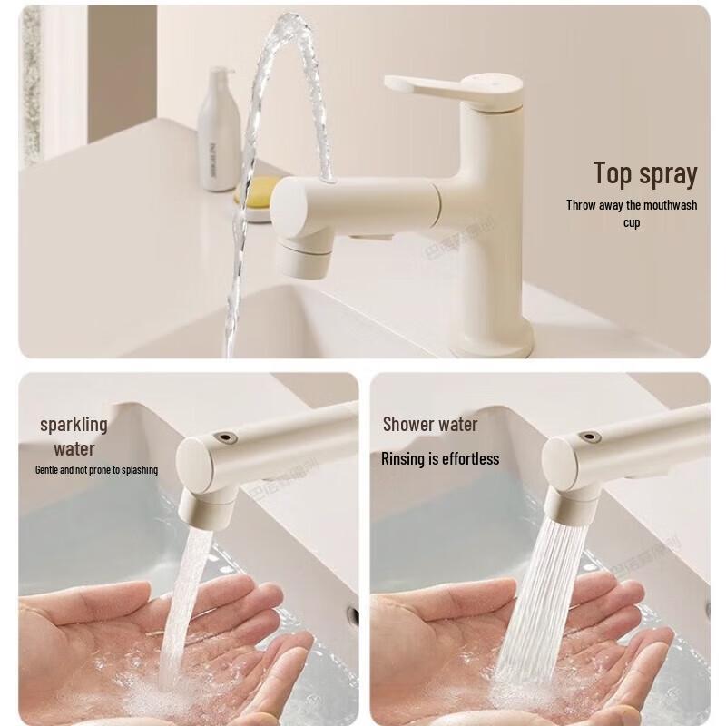 Xinfei Pull-Out Basin Faucet with Hot & Cold Water