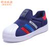 Shell head classmate spring and autumn mesh girls casual shoes one pedal children's sports shoes soft-soled baby boys shoes