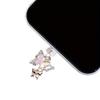 1Pc  Butterfly With Artificial Diamonds Accessory Decoration For Phone Type-C Port Mobile Phone Dust Plug Pendant