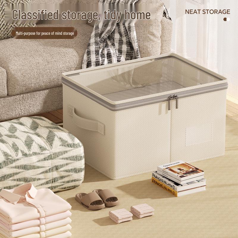 New Tianshan Cotton & Linen Large Washable Storage Box for Clothes