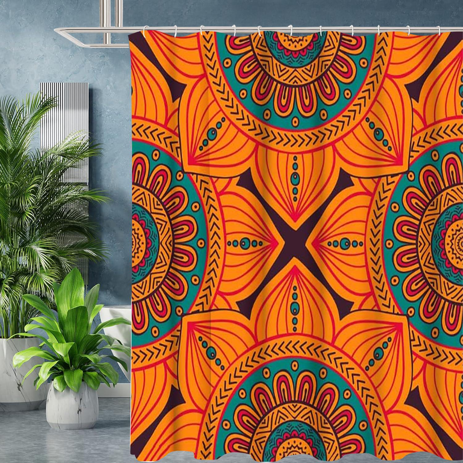 

Мандала в национальном стиле Занавеска для ванной Комнатные буквы Занавеска для душа Водонепроницаемая с 12 крючками Рыбы Домашний декор Бесплатная доставка 180x180cm curtain фиолетовый