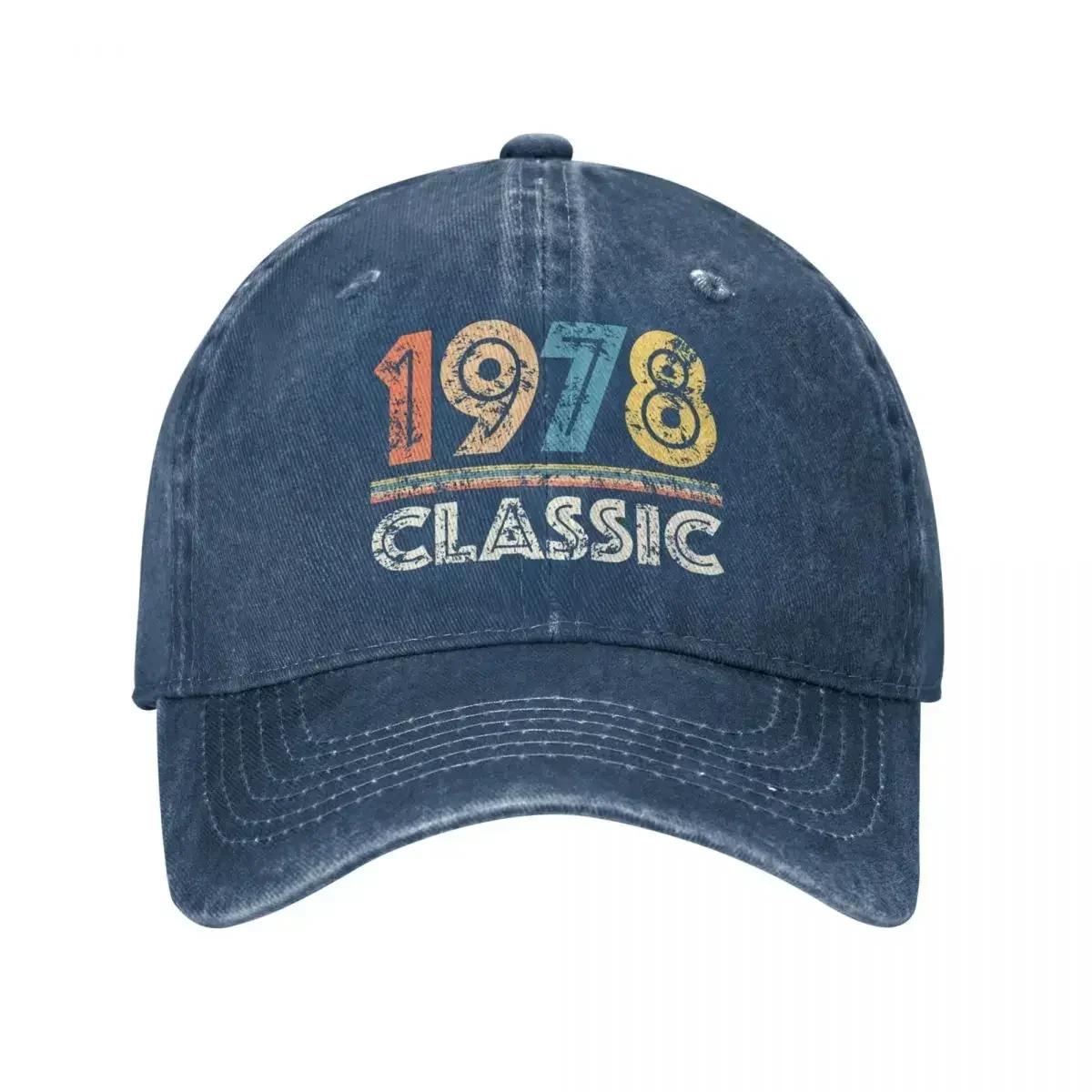 

Retro 1978 Vintage Retro Baseball Cap for Men Women Distressed Denim Headwear Outdoor Workouts Gift Hats Cap One Size