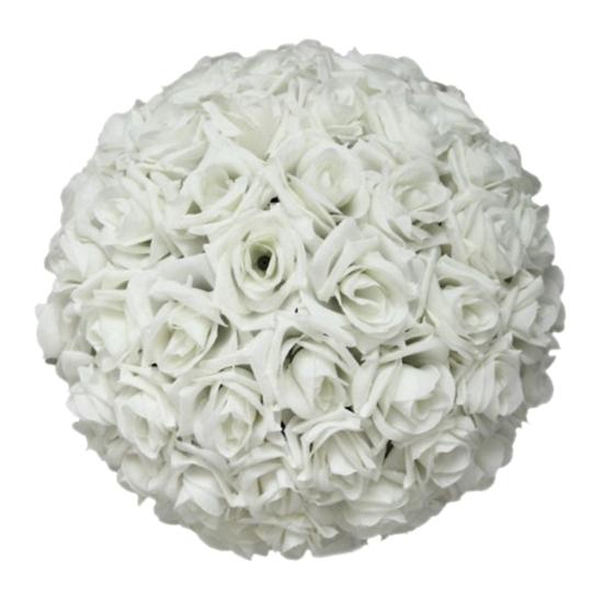 Falske roser ball Plastblomster ball Kunstige roser som ikke falmer for babyshower bryllupsdekorasjon