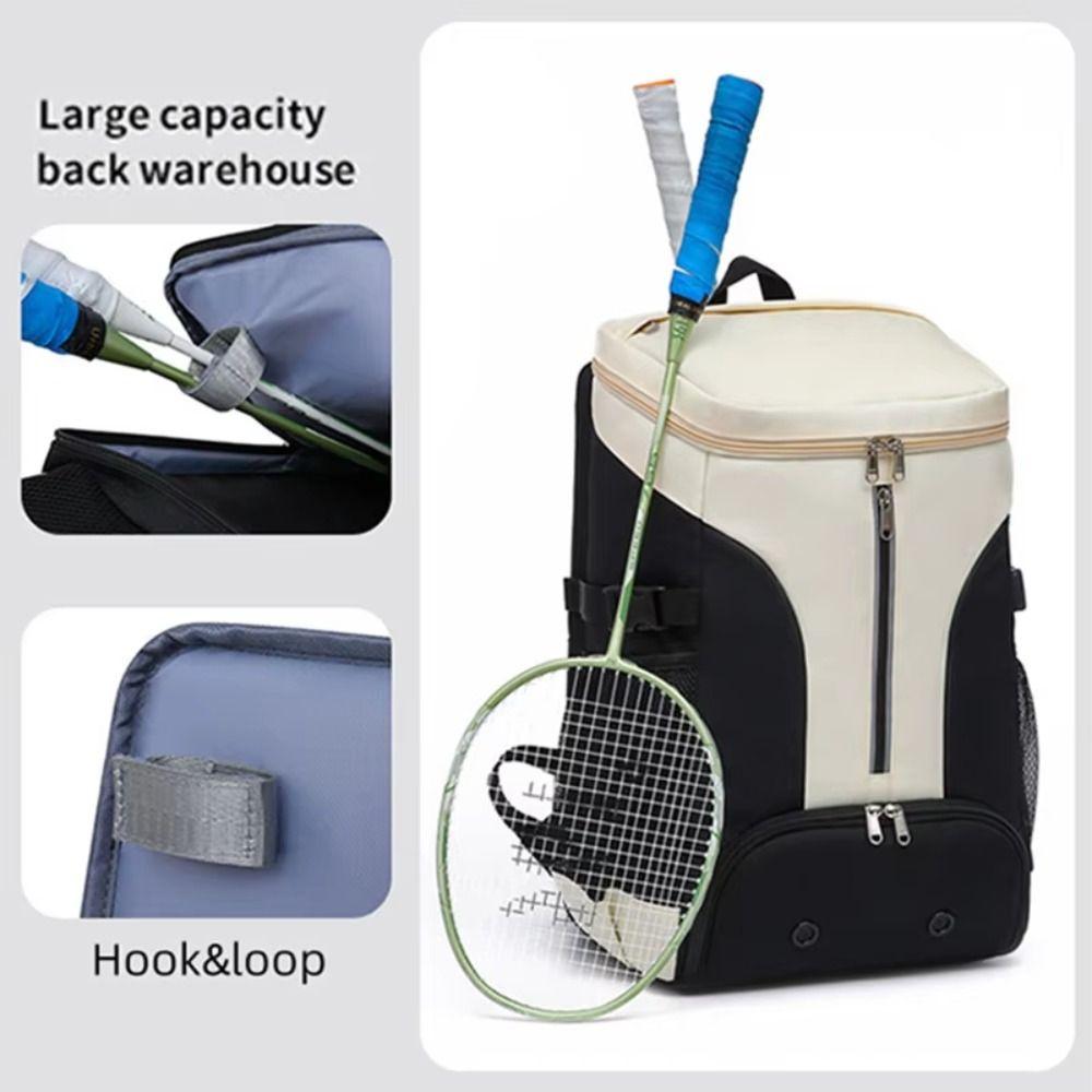 Multifunctional Badminton Racket Backpack with Shoes Pocket Pickleball Racket Bag New Tennis Bag
