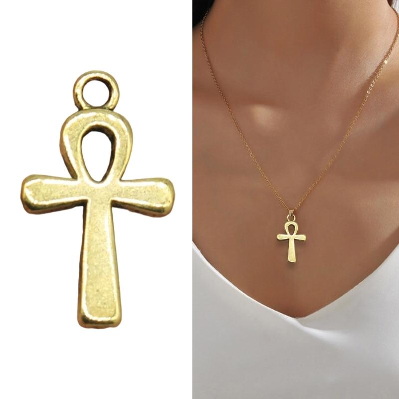 Set of 10pcs Classical Religious Crucifix Necklace Pendant Elegant Alloy DIY Jewelry Accessories Gift For Men Women