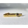 Used D Logo Gold Stripe Line & Hematite Decoration Vintage Tie Clip Tie Pin Tie Bar Men's