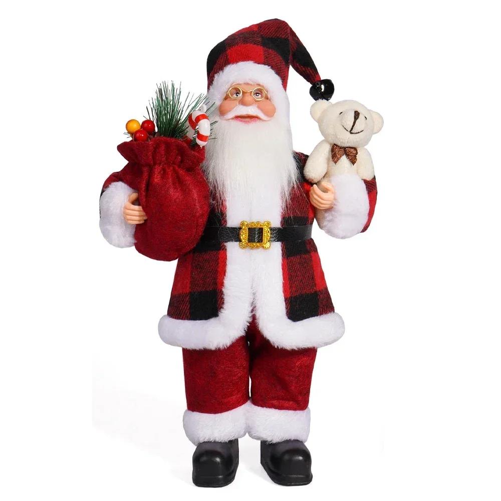 

Рождественские украшения Санта-Клаус Кукла, Стоящие Санта-Клаусы Куклы Домашний Рабочий Стол Рождественский Декор, Рождественские Украшения, Рождественские Подарки One Size красный