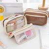 Large Capacity Pen Pouch Solid Color Pencil Case Fashion Pencil Bag  Back To School