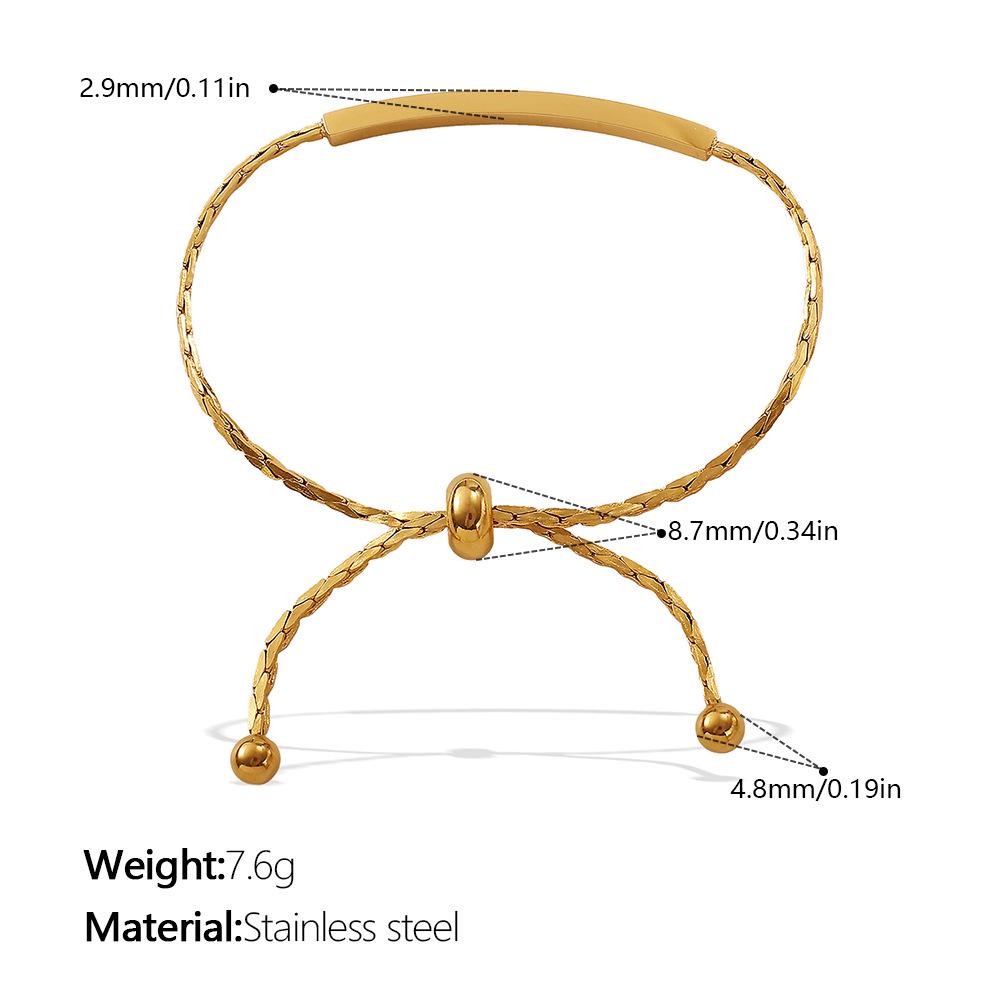 

Elegant Retro Hong Kong Style Women s Adjustable Stainless Steel Cuff Bracelet